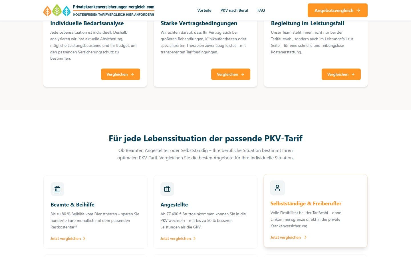 Screenshot 3 von privatekrankenversicherungen-vergleich.com