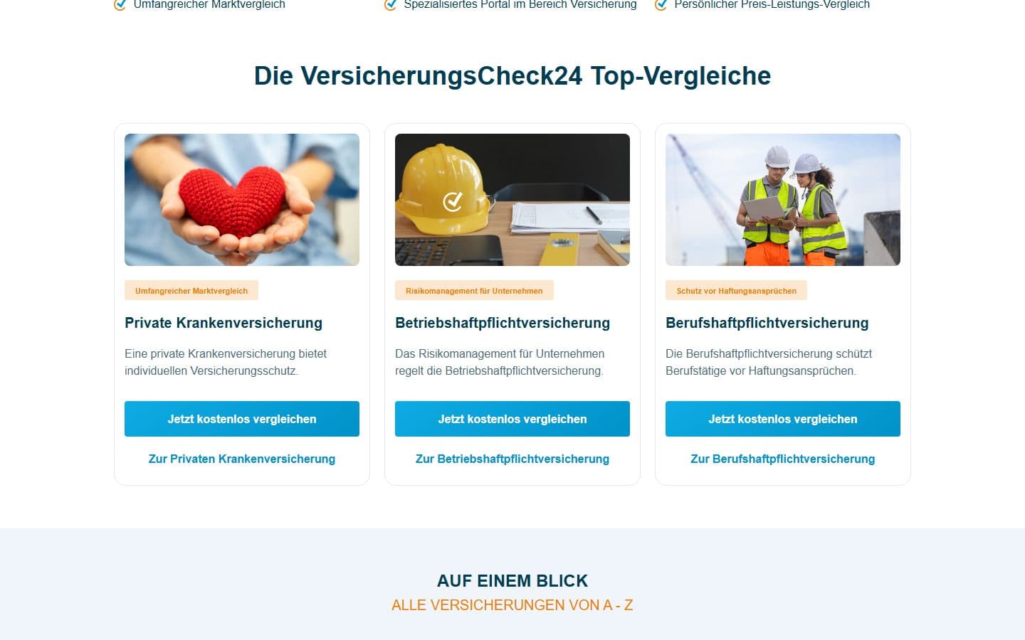 Screenshot 2 von versicherungscheck24.de